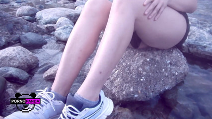 radiopornopanda: Masturbation at the river
