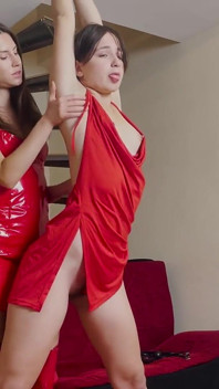 Hot Mistress Humiliates Her New Girl-toy