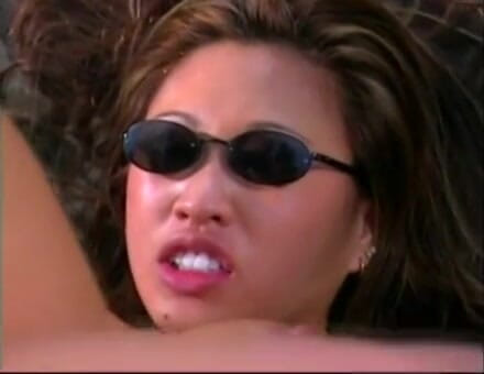 Femdom Sex: Asian beauty gets pussy slammed outdoors