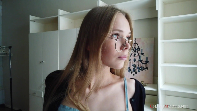 CharmModels: Sexy Blonde Secretary Luise with a Prominent Cleavage Video