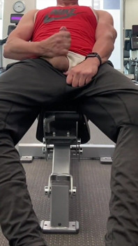 Jockdad87 Hotel Gym Jerk and Cum Part 2