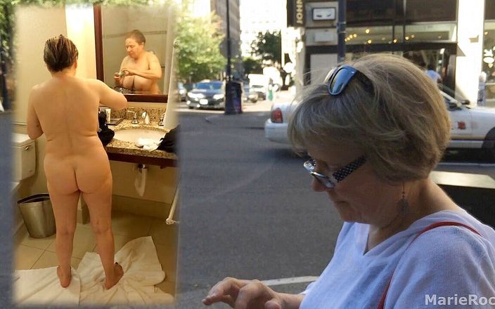 Marie Rocks, 60+ GILF: W jakim mieście jest ta seksowna bujna babcia bierze prysznic?