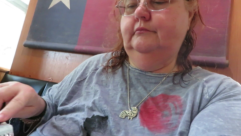 BBW nurse Vicki adventures with friends: Step mom and I eating
