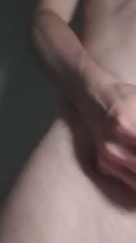 Skinny boy play cock with finger in ass
