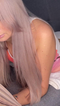 Beautiful Blonde Loves to Read and Masturbate