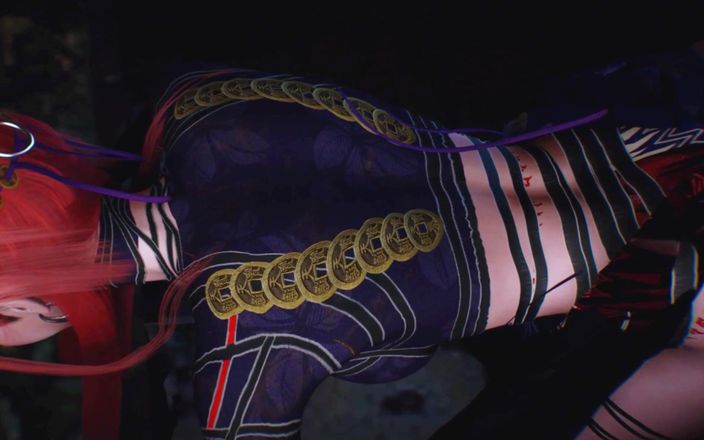 X Hentai: Beauty Red Head Warrior - 3D -animering