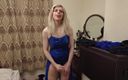 KelseyCobalt: Cumming in my sparkly blue leotard dress.
