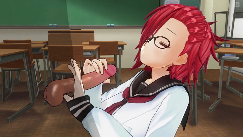 H3DC: 3d hentai girl with red hair jerks off your cock
