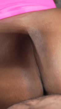 Ebony Babe Has Super Wet Creamy Pussy