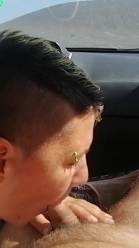 A quick blowjob in our car