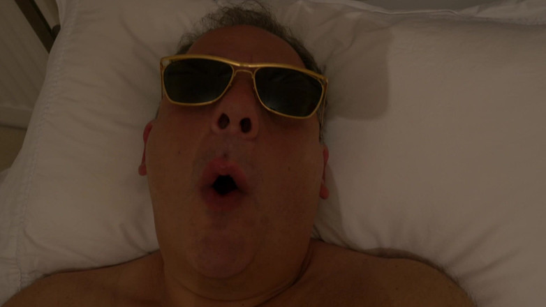 George Rex Solo: POV Nude Jerk off in Bed Wearing Sunglasses and Yawning