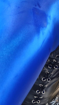 POV Monika Juicy Blue Zentai Workout Fitness