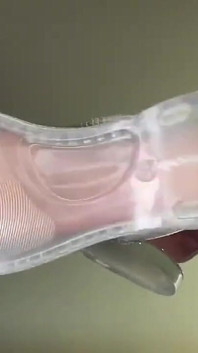 Pink Foxx in Clear Flip Flops