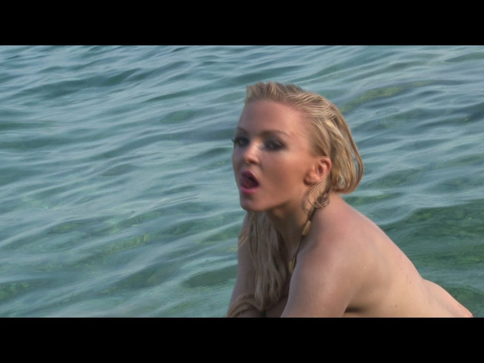 My Porn King: Blonde Babe Fingers Pussy on Rocky Beach to Orgasm