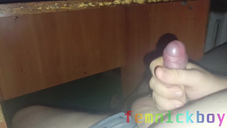 femnickboy: Fat Dude Jerks off His Veiny Cock and Cums