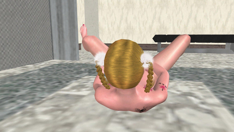RenderLust: Schattig blond meisje vingert poesje en masturbeert met komkommer 3D cartoon...