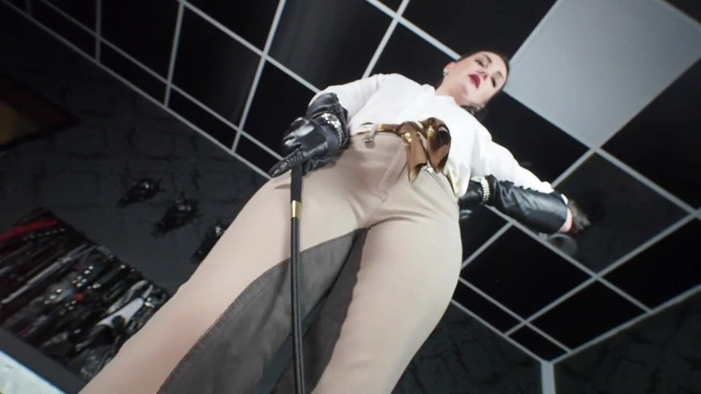 Lady Victoria Valente: JOI game for my stable boy: kiss my jodhpurs ass...