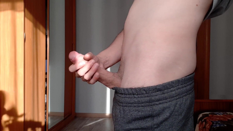 AlexRusFun: Village teen jerks off his huge cock and cums on...