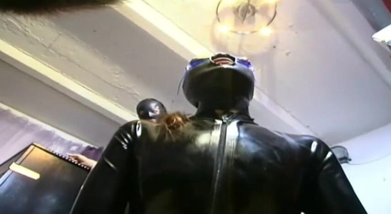 Fetish Desire: Lesbian latex + strapon experiment ( No audio but music )