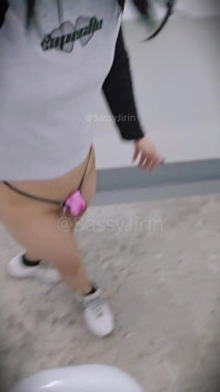 Caged Asian Sissy Half Naked