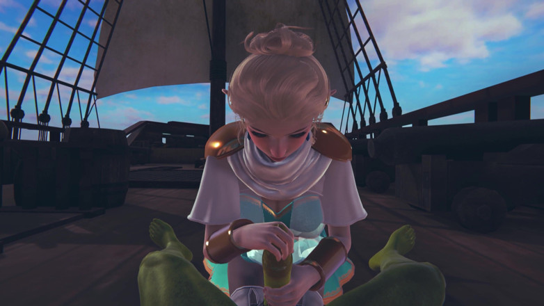 Waifu club 3D: Lindo elfo masturbándose orc polla pov