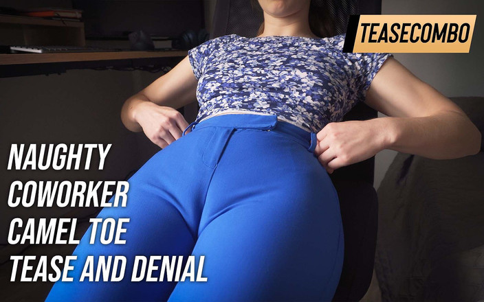Teasecombo 4K: colega de trabalho Camel Toe Provocação e Negação