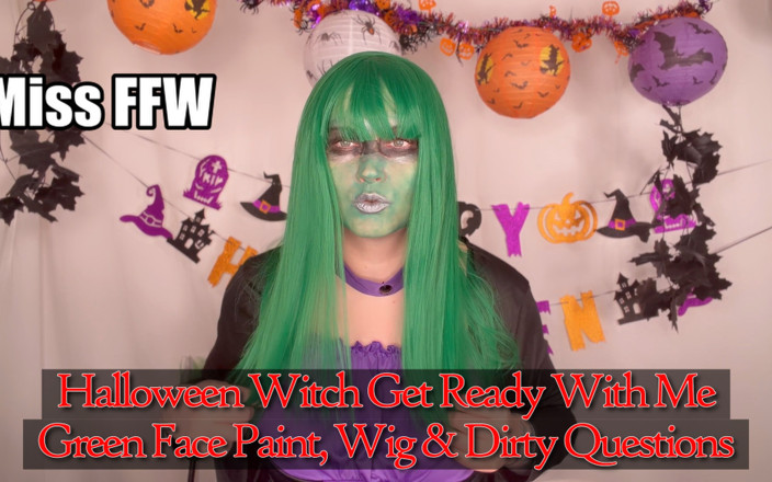 MissFFW: Halloweenowa czarownica przygotuj się ze mną zielona twarz farba peruka...
