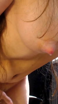Hot Young Stepmom with Big Milk Tits Masturbating