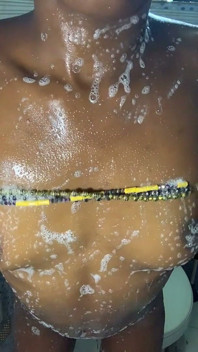Hot Ebony Babe Bathroom Section Shaking Boobs and Ass to the Camera