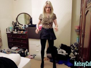 KelseyCobalt: Opaque tights in my bedroom and cum