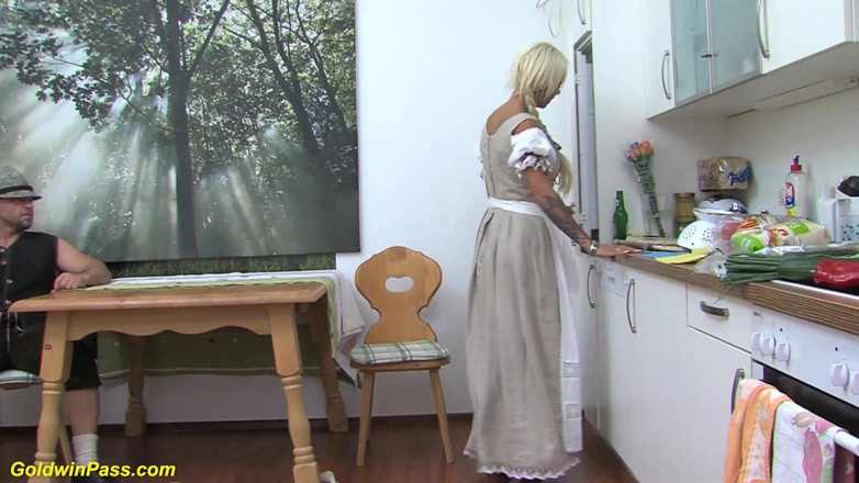 Goldwin pass: Skinny pigtail German girl Julie Hunter rough big cock fucked