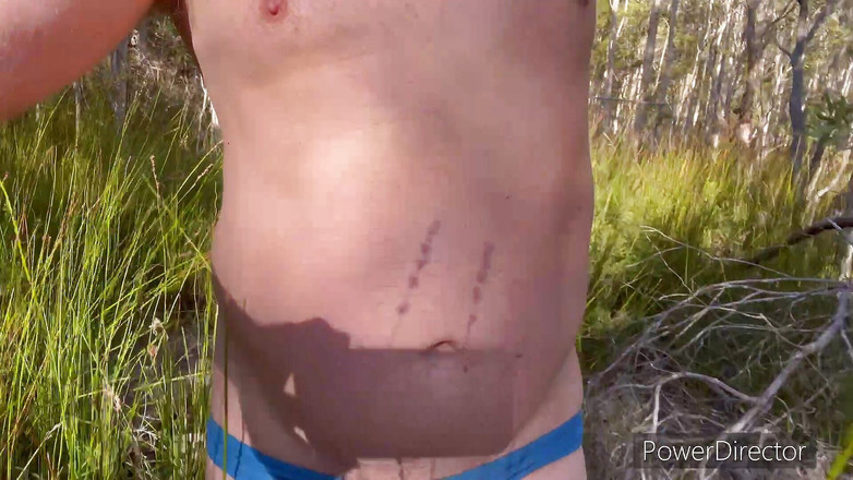 Madaussiehere: Costume da bagno blu cespuglio cammina sega