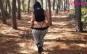 Riderqueen BBW Step Mom Latina Ebony: BBW Walks Through the Forest Shows Big Ass in Black...