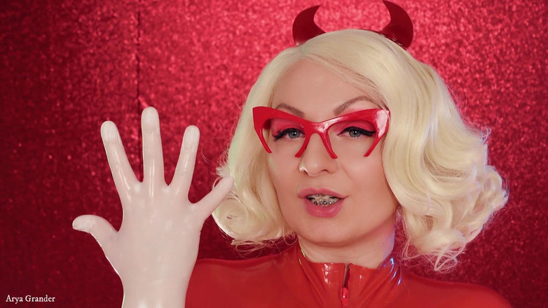 Arya Grander: Asmr: vinyl Nitrile Gloves (लेटेक्स रबर हैलोवीन पोशाक में ब्लॉगर Arya Grander)