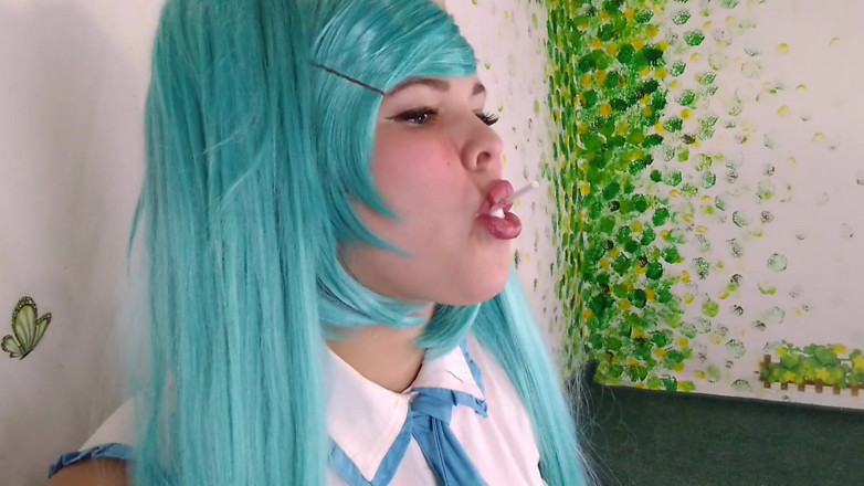 LizAngel: Miku is sucking on the candy and drooling