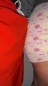 Big-ass Woman Touches a Stranger's Cock