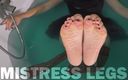 Mistress Legs: Goddess Beautiful Wrinkled Soles Teasing and Toe Wiggling in the...