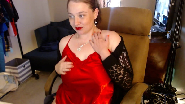 Mistress Michella Marijuana: Sexy talk in satin with cotton panties