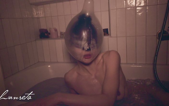 Lanreta: Condom Breath Play in a Bathtub