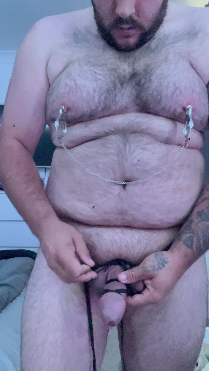 Shaun Cbt: Esclavitud de polla y bola con pinzas para pezones y...