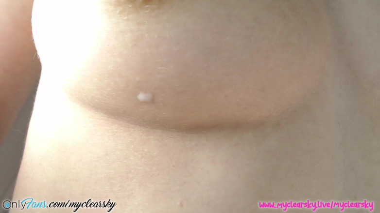 MyClearSky: Lactating hard nipples