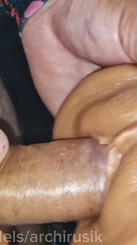 Femboy's Pussy Holes Filled with Cum From Two Huge Cocks