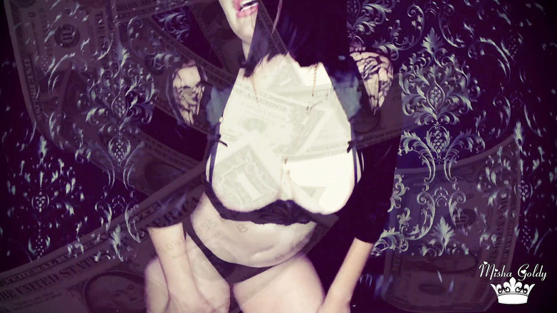 Goddess Misha Goldy: Compensate your little dick tax! Apologize for it bitch!