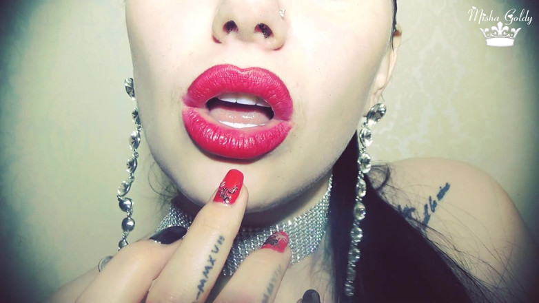 Goddess Misha Goldy: Valentines red marks on glass