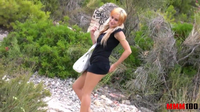 MMM100: Hot teen Leyla Black fucked at the beach