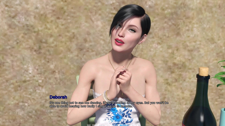 3D Cartoon Porn: Moje kolej 215 - Debbie ukazuje její prsa na Mark v restauraci...