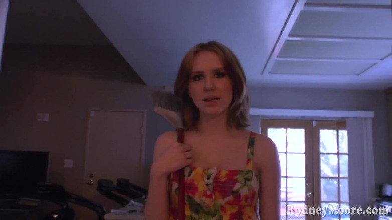 Rodney Moore: Skinny preggo slut gets cum licked off huge belly