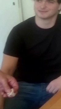 French Cum Eating Slut Got to Please Two Cocks in Office