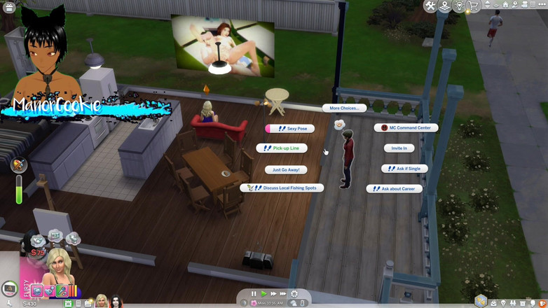 Manor Cookie: Sims 4 - 修改模拟人生，让一个熟女和一个哥特人熟女一起生活，和不同的人做爱