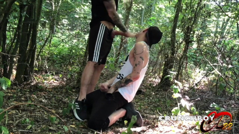 Not really gay but: Jerome James used raw by Cedric steamer in cruising forest